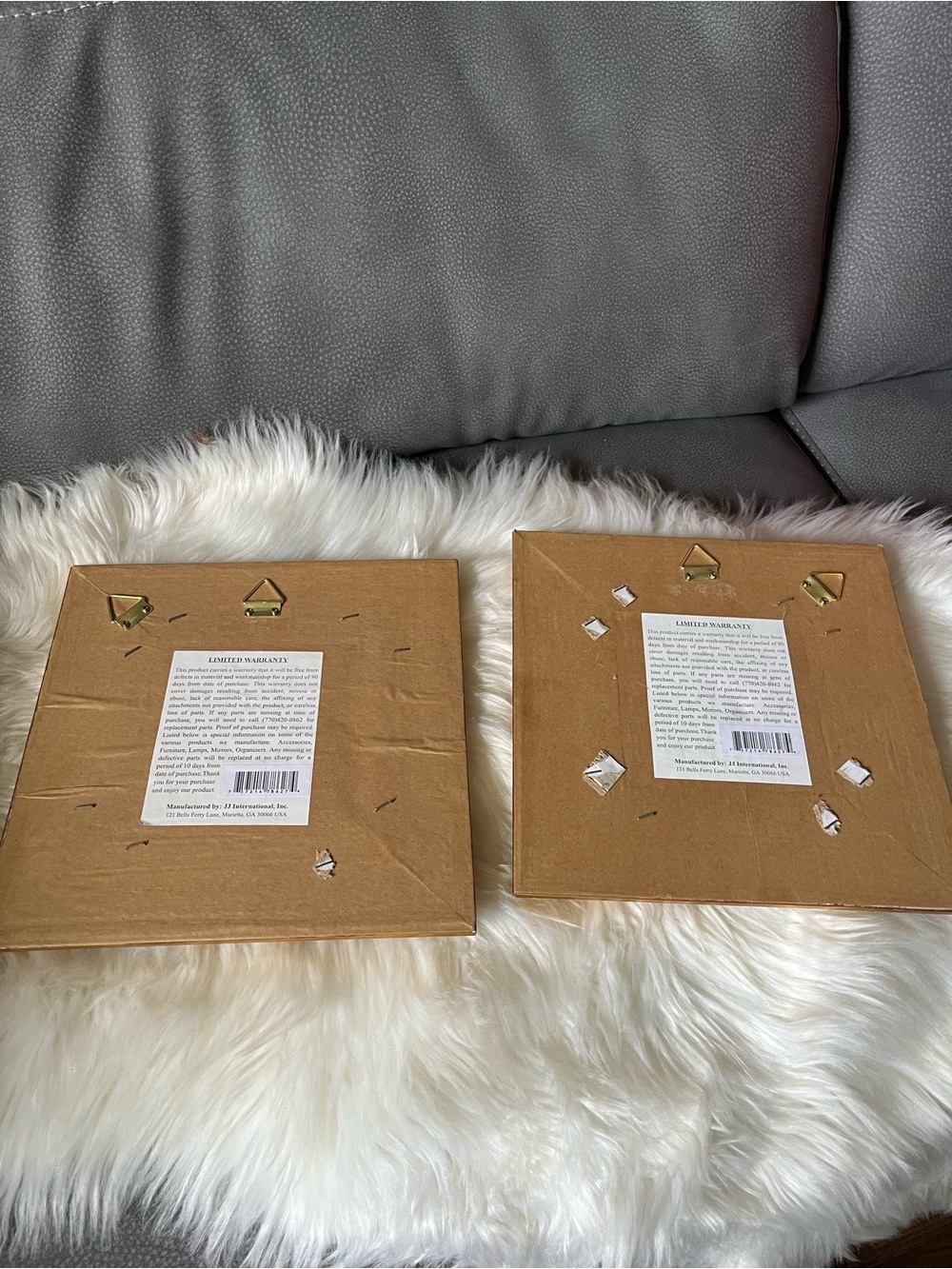 Pier 1 Gold Ornate Square Wall Mirror - Set of 2 - Picture 4 of 6